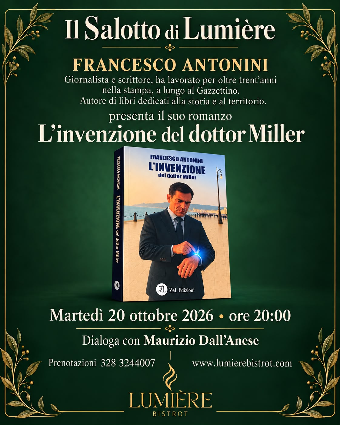 Locandina del prossimo Salotto Lumière con Francesco Antonini